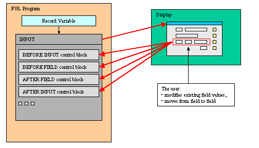 INPUT instruction control blocks diagram
