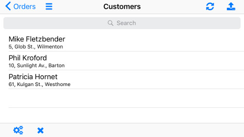 Screen shot of an iOS app in landscape mode. All default action views fit into the common action pane.