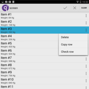 Android list view with rowbound actions