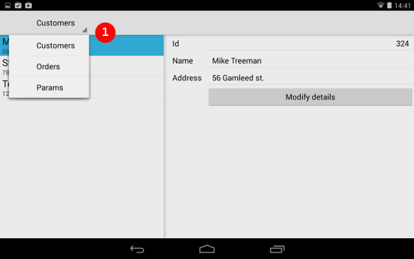Screenshot of a view control showing multiple views on an Android device.