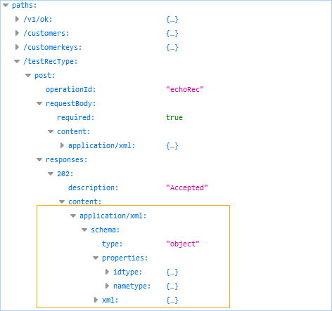 Anonymous type exposes the object content when the data type is XML