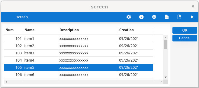 Table rendered with grid lines by using the showGrid style attribute.