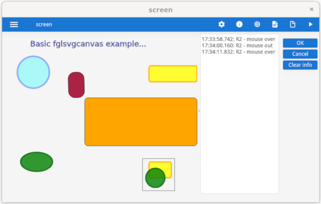 Screenshot of a program using the fglsvgcanvas web component