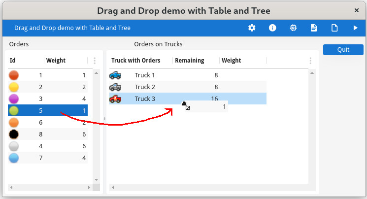 Form with drag & drop screenshot