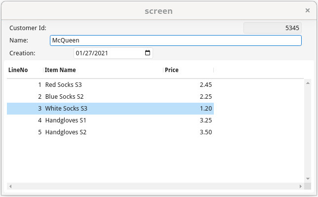 Screenshot of a form without presentation styles
