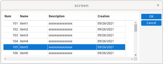Table rendered with grid lines by using the showGrid style attribute.