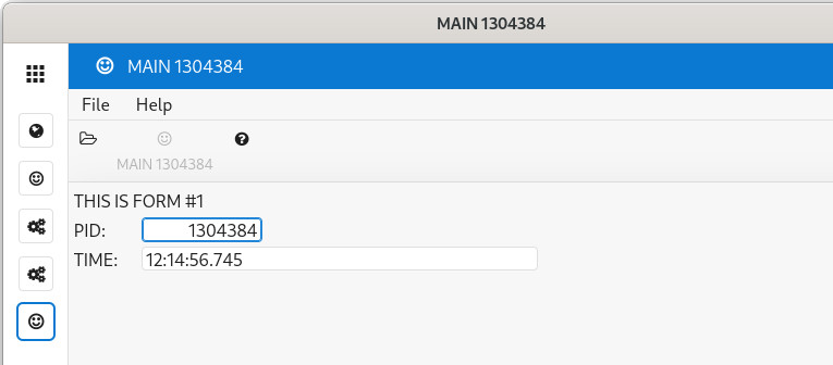 Application list screenshot