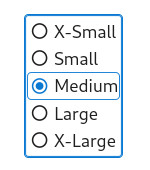 RADIOGROUP rendering
