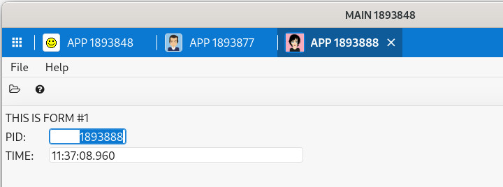 Application list on top screenshot