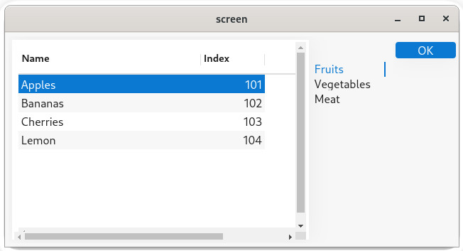 Form with folder tabs on the right screenshot
