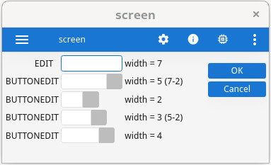 Form using field width specifier screenshot