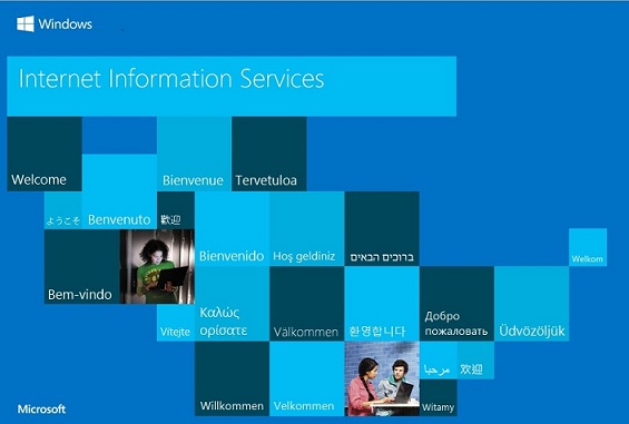 IIS welcome screen screenshot