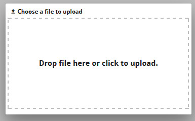 Image shows example of file chooser pop-up window that is displayed by the front call openFile function in an application opened by the GBC front-end.