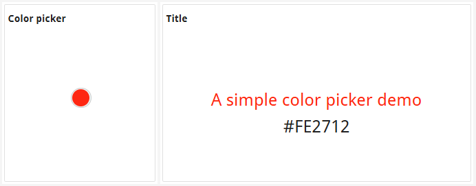 Images shows color picker widget with a selected color