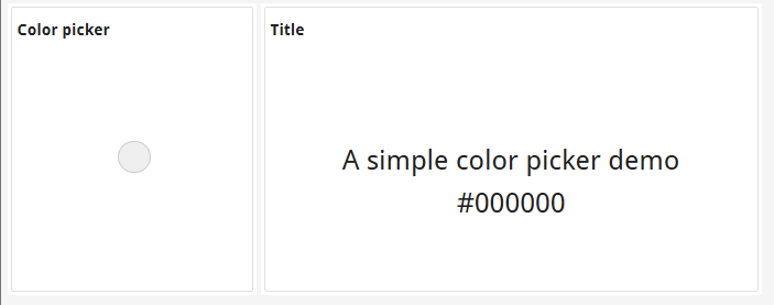 Images shows color picker widget in read-only mode