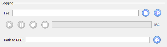 Logging configuration in the Debug panel