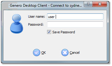 The default login box created with Qt Creator.