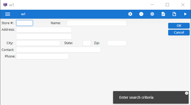 This figure is a screenshot of user select criteria in the form used for query-by-example in Chapter Four of the tutorial.