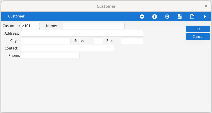 This figure is a screenshot of user select criteria in the form used for query-by-example.