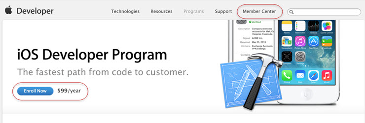 iOS Developer Program website
