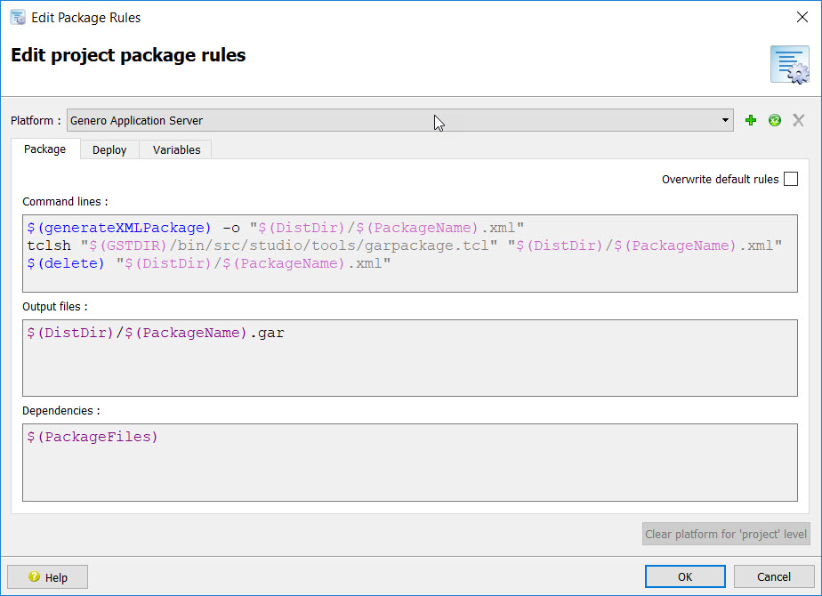 Default package rules.