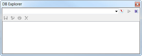 Simple view of an empty DB Explorer.