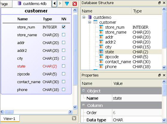 This figure is a screenshot of the Properties View.