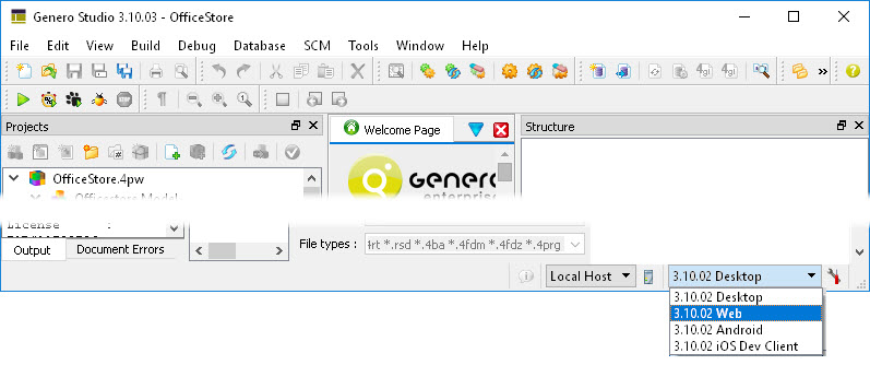 This figure shows how to change the display configuration to the web client.