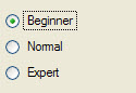 This figure shows an example of a RadioGroup item.