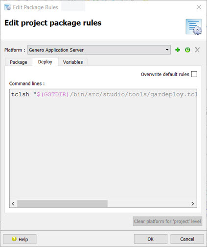 Example deploy rules for a GAS package.