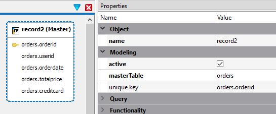 This figure is a screenshot of the detail table record.