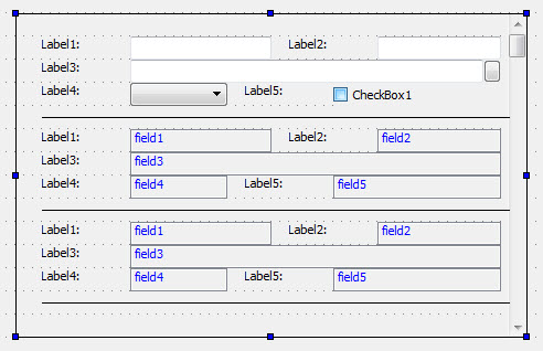 This figure is a screenshot of a ScrollGrid Container.