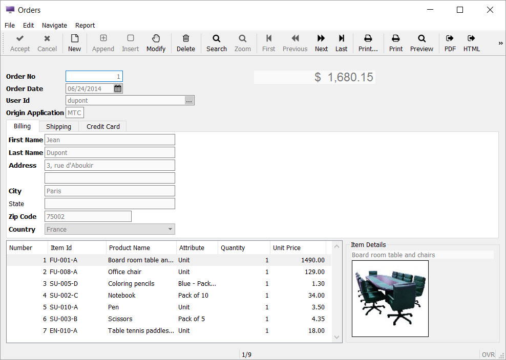 This figure is a screenshot of an application running in the Genero Desktop Client.