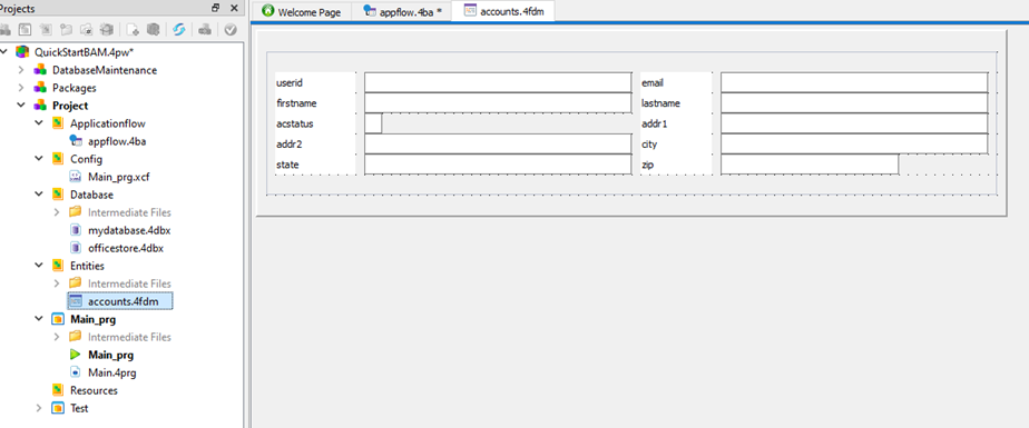 This figure is a screenshot of the Projects Structure view.