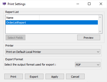 Screenshot shows the Print Settings dialog