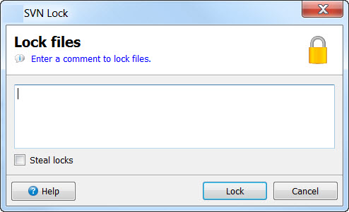 SVN Lock dialog.