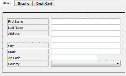 This figure shows an example of folder and page containers.