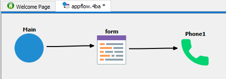 Screenshot of 4ba with phone entity related to form entity.