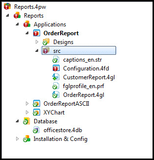 This figure is a screenshot of the Project view showing status icons. A status icon is displayed for each node.
